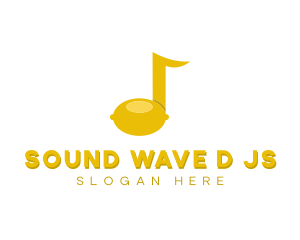 Lemon Musical Note logo design