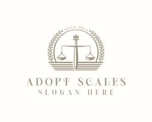 Legal Justice Scale logo design