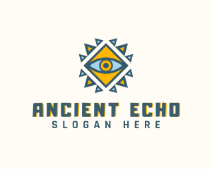 Geometric Ancient Eye logo design