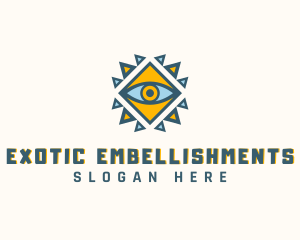 Geometric Ancient Eye logo design