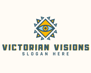 Geometric Ancient Eye logo design