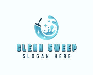 Squeegee Sweep Sanitation logo design