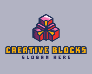 Digital Geometric Boxes logo design