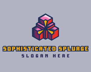 Digital Geometric Boxes logo design