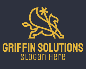 Yellow Griffin Scepter logo