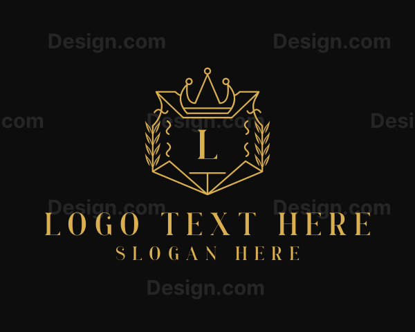 Luxurious Jewelry Crown Wreath Logo