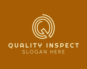 Oval Line Letter Q logo design