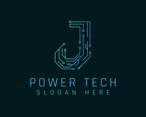 Circuit Tech Letter J logo