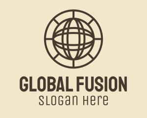 Brown Global Sphere logo design