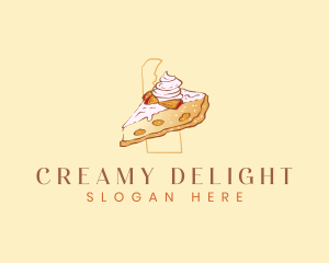 Creamy Peach Pie logo design