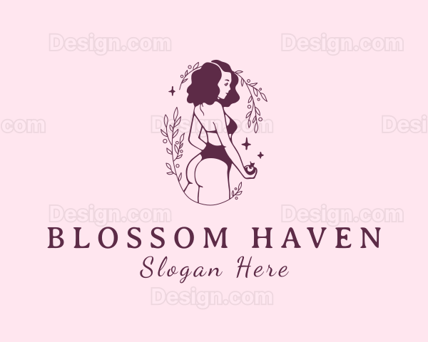 Ornamental Woman Bikini Logo