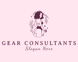 Ornamental Woman Bikini Logo