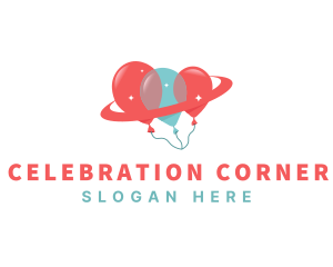 Balloon Party Celebration logo design