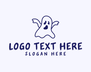 Halloween Ghost Creature logo