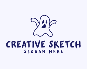 Halloween Ghost Creature logo design