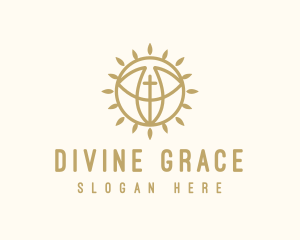 Sun Crucifix Altar logo design