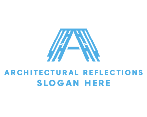 Architecture Structure Letter A logo design