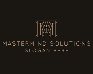 Contractor Business Letter M  logo design