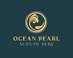 Ocean Wave Swirl logo design