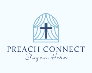 Christian Church Cross logo design