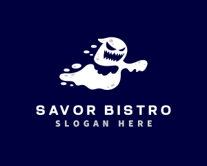 Ghost Monster Halloween Logo