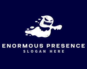 Ghost Monster Halloween logo design