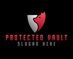 Shield Wolf Protection logo design