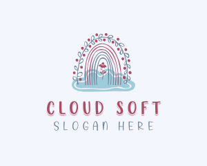 Flower Cloud Rainbow logo design