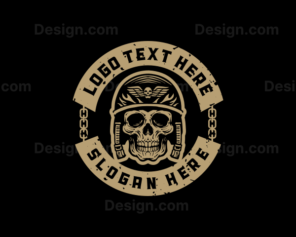 Motocross Helmet Skull Logo