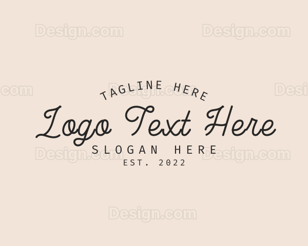 Hipster Script Business Logo