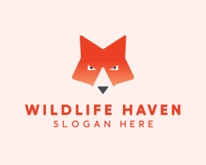 Wildlife Fox Face  logo design