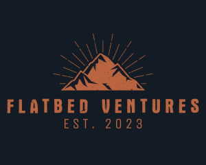 Hipster Mountain Peak logo design