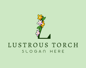 Garden Bouquet Letter L logo design