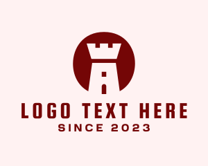 Letter O Turret Tower logo