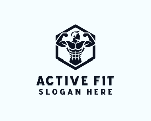 Fitness Muscle Trainer logo design