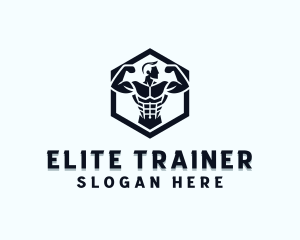 Fitness Muscle Trainer logo design