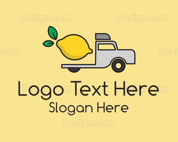 Lemon Fruit Truck Logo