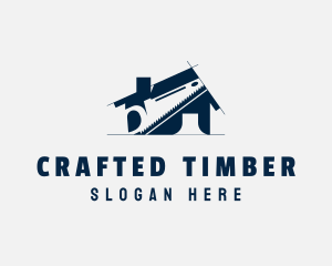 Saw Home Builder Construction logo design