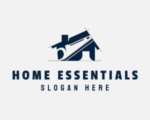 Saw Home Builder Construction logo design