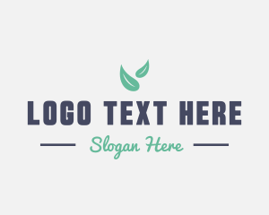 Eco Vegan Leaf logo