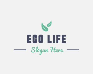 Eco Vegan Leaf logo design