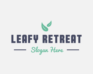 Eco Vegan Leaf logo design