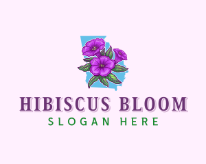 Petunia Flower Georgia logo design