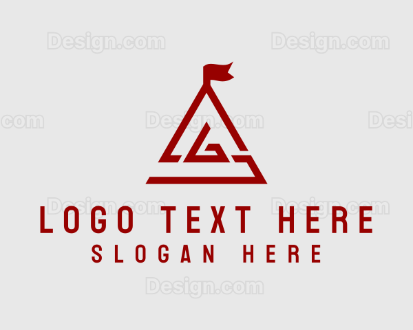 Professional Geometric Letter AG Business Logo