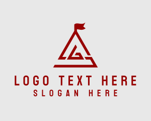 Professional Geometric Letter AG Business logo