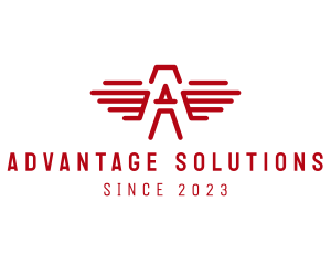 Wing Aviation Letter A logo design