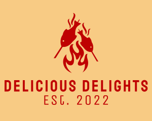 Seafood Grill Barbecue  logo design