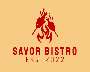 Seafood Grill Barbecue  logo design