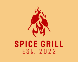 Seafood Grill Barbecue  logo design