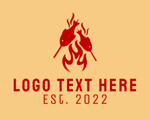 Lunch - Seafood Grill Barbecue logo design